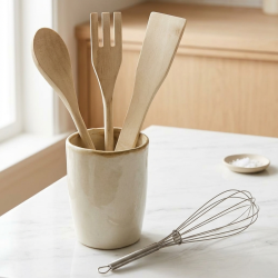 Kitchen Utensils 4 Pcs & Ceramic Holder Set
